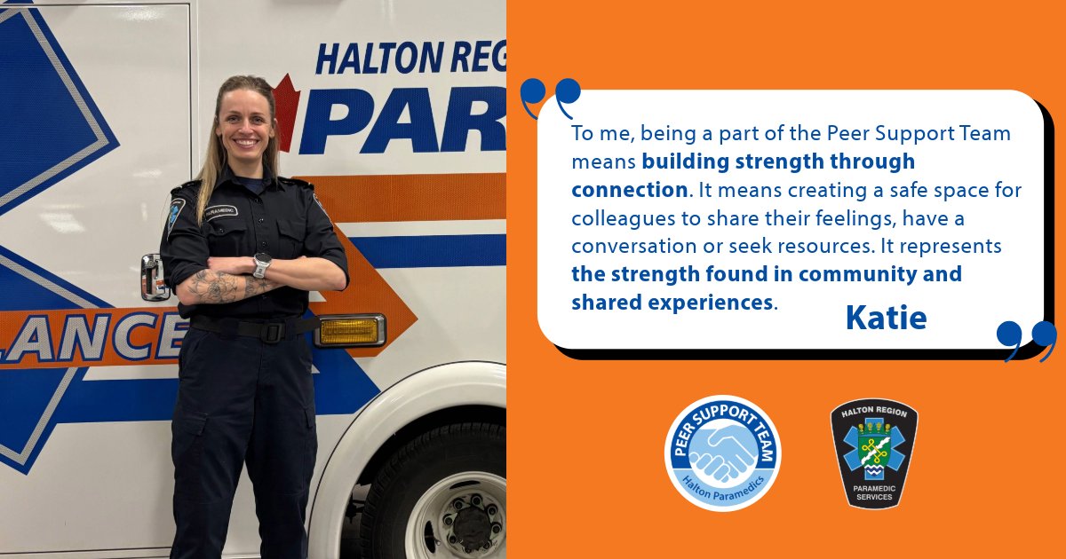 We’re spotlighting 5 Peer Support Team members! 🤝These #HaltonParamedics volunteered to support their coworker's well-being, be a listening ear and connect them to local resources.  Thank you to all Peer Support Team members! #WeCareForEveryone #ParamedicServicesWeek2025