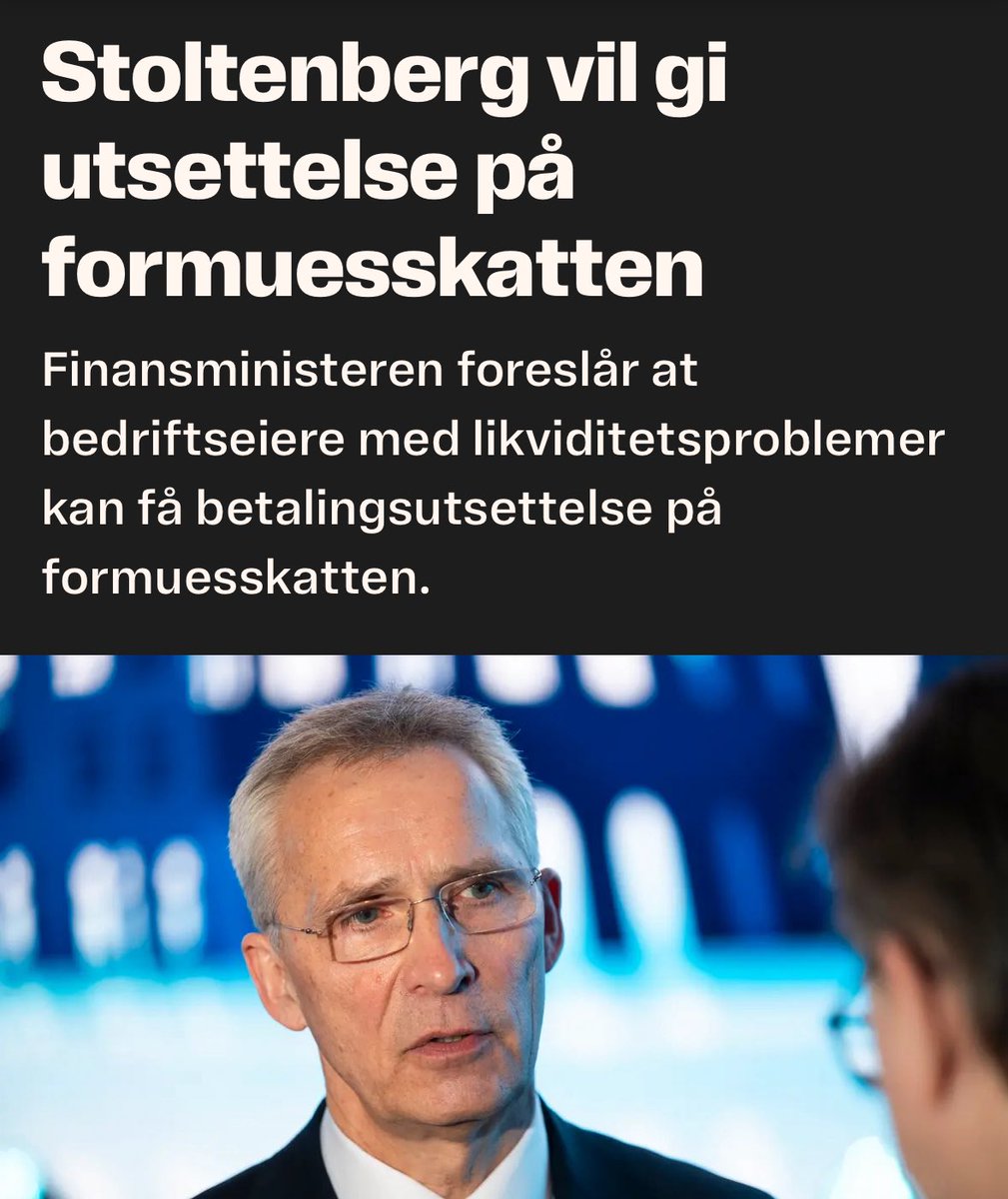 Maken til tåpelig forslag: La bedriftseiere bygge opp gjeld til staten med «relativt høy rente» gjennom betalingsutsettelse av formuesskatt.