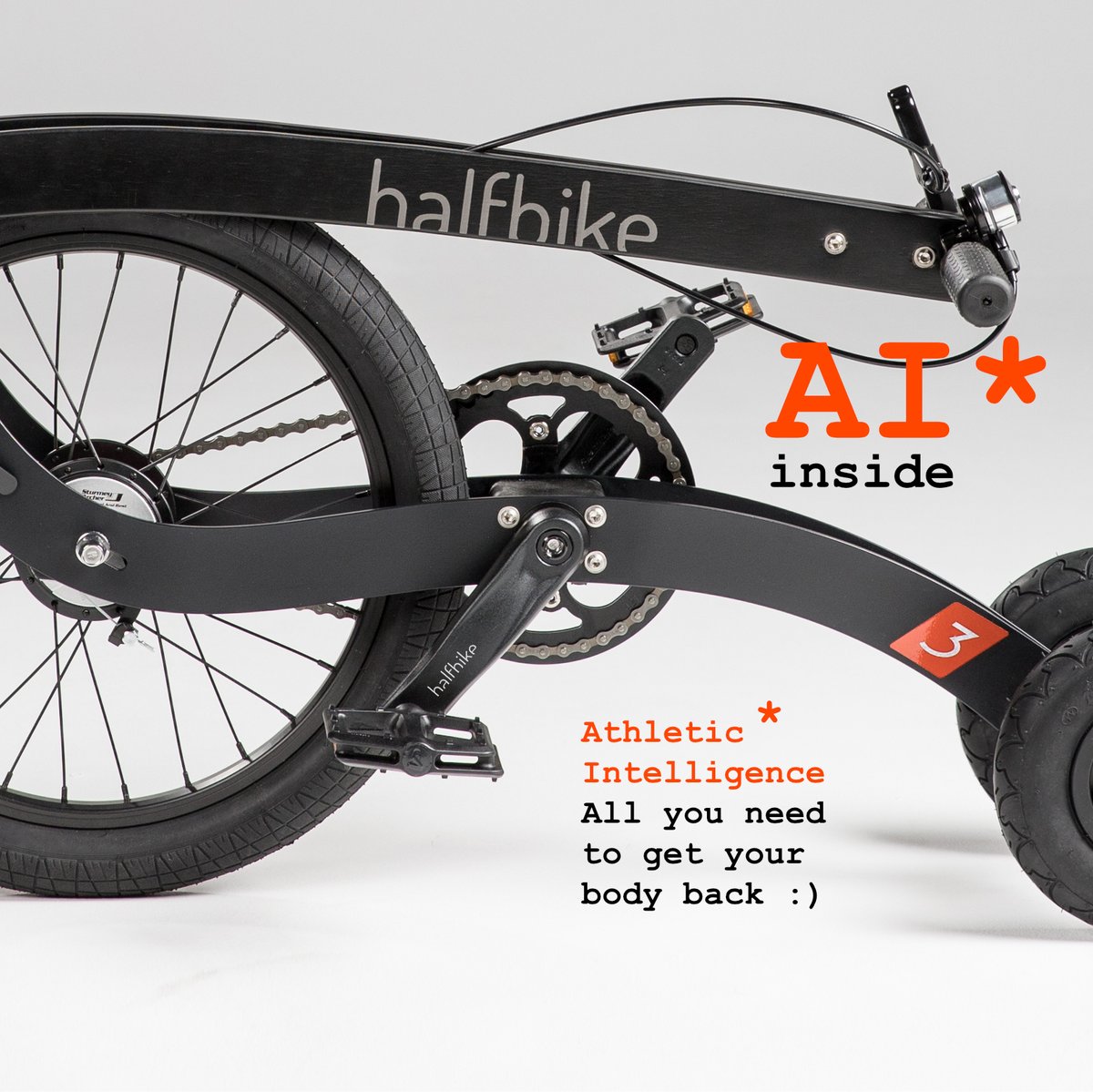 Introducing AI*  Athletic Intelligence – built into every Halfbike.

#HalfbikeAI #SmartFitness #MoveDifferently #FitnessTechReimagined #RideAndThrive