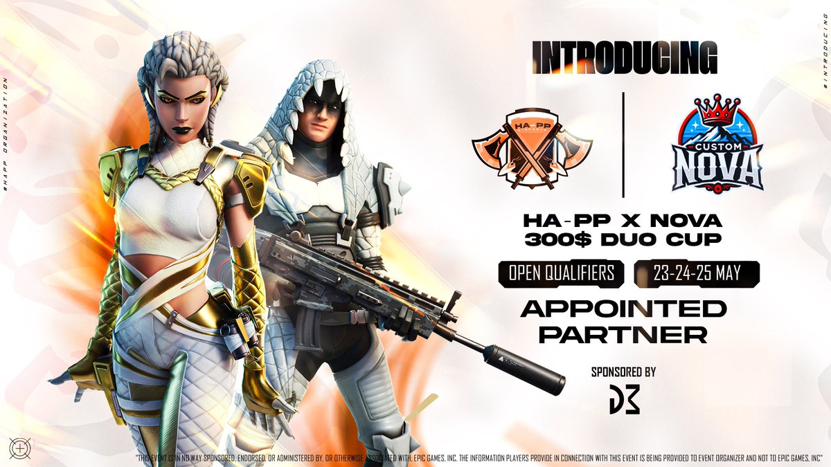 Nova Customs (@novacustomsnzr) on Twitter photo $300 DUO TOURNAMENT X <a href="/Happ_org/">HA-PP Organisation</a>
DATE | 23,24,25 MAY 7:00 PM CEST - opens 3 games
Requirements:
- Follow <a href="/Novacustomsnzr/">Nova Customs</a> and <a href="/Happ_org/">HA-PP Organisation</a>
- Like + ♻️ and @ your duo!
all requirements in our discord! $300 DUO TOURNAMENT X <a href="/Happ_org/">HA-PP Organisation</a>
DATE | 23,24,25 MAY 7:00 PM CEST - opens 3 games
Requirements:
- Follow <a href="/Novacustomsnzr/">Nova Customs</a> and <a href="/Happ_org/">HA-PP Organisation</a>
- Like + ♻️ and @ your duo!
all requirements in our discord!