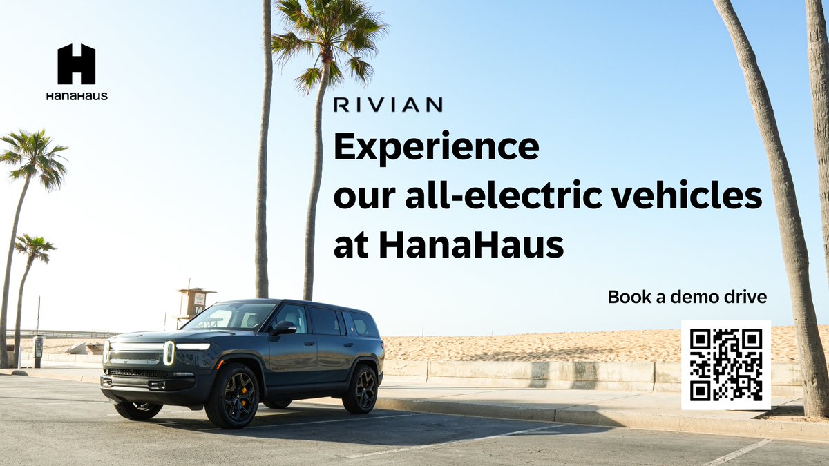hanahaus's tweet photo. Take a break at @HanaHaus Newport Beach and experience the future of driving with a 30-minute #Rivian test drive! 🚗 Enjoy ocean views and cutting-edge EV technology. 

Limited time slots, reserve yours now: https://t.co/12CN7eoaSq https://t.co/IgeHKx6LJv