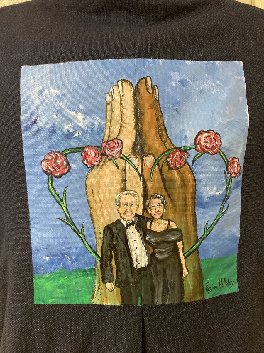 Welcome to The Walking Gallery of Healthcare Bob Thomas with your jacket “This is the church.”