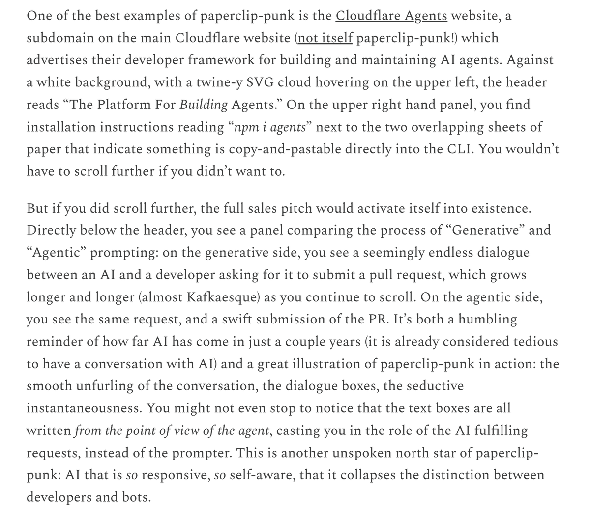 Toward a working definition of paperclip-punk.

I wrote about that visual style you're seeing everywhere. paperclip-punk: what it is, who's doing it, how it outruns AI panic, how Vercel is probably responsible, and why Cloudflare is doing it best.

Link below: