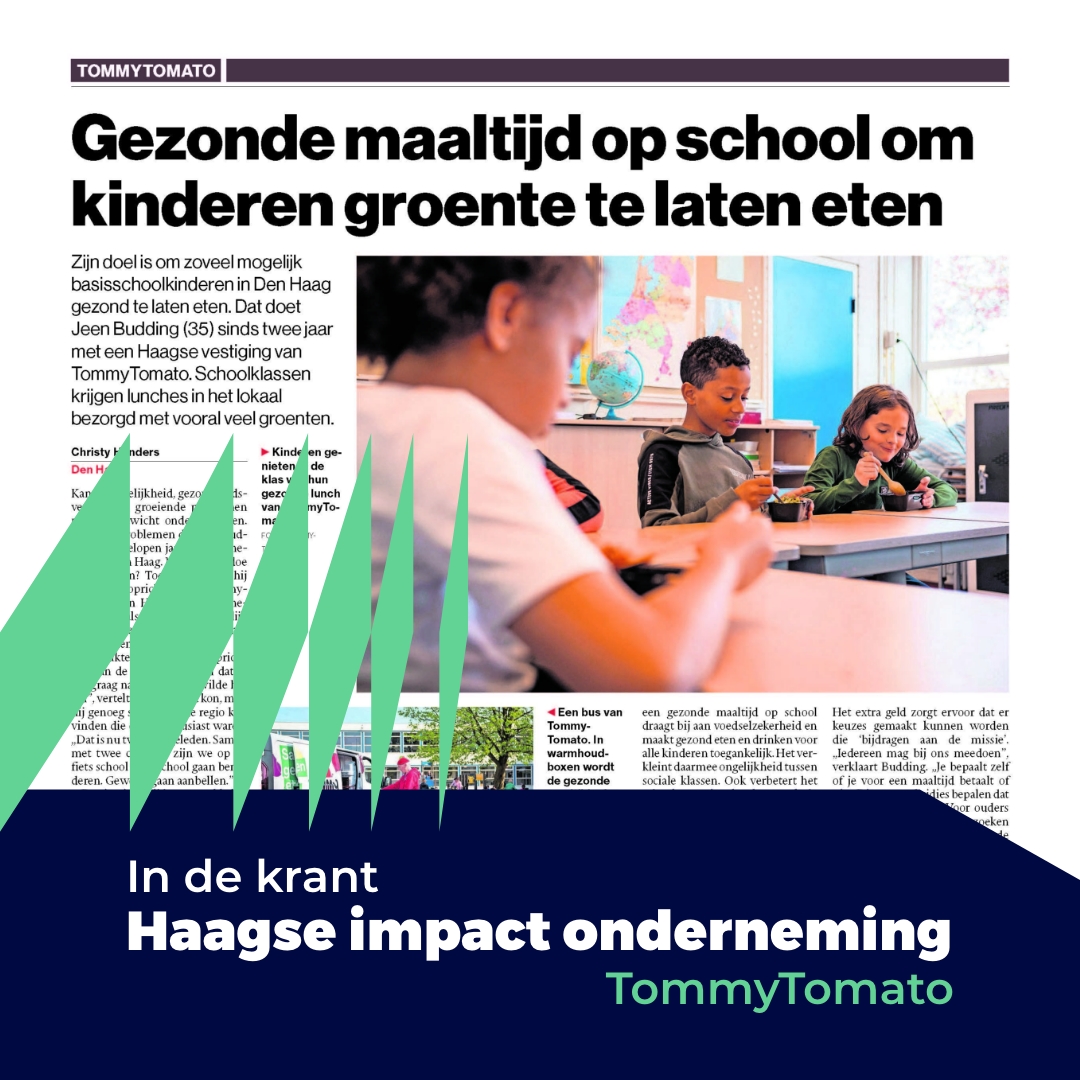 ImpactCity (@impactcity) on Twitter photo Vandaag in het <a href="/ADDenHaag/">AD Den Haag</a> ๐ฐ: een mooi stuk over gezonde schoollunches als wapen tegen kansenongelijkheid. TommyTomato verovert Den Haag! ๐
ad.nl/den-haag/tommyโฆ
#doinggoodanddoingbusiness #ImpactCity #impactondernemen #sociaalondernemen Vandaag in het <a href="/ADDenHaag/">AD Den Haag</a> ๐ฐ: een mooi stuk over gezonde schoollunches als wapen tegen kansenongelijkheid. TommyTomato verovert Den Haag! ๐
ad.nl/den-haag/tommyโฆ
#doinggoodanddoingbusiness #ImpactCity #impactondernemen #sociaalondernemen
