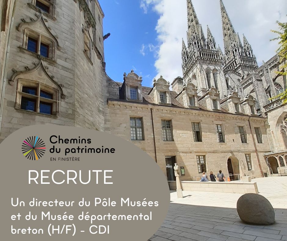 #Recrutement
7 musées nous rejoignent, l'établissement s’apprête à changer de dimension. Partant pour cette nouvelle aventure ?
✅Nous recherchons un directeur du pôle musées &amp; du #Musee départemental breton
▶️bit.ly/Recrutement-CD…
#Emploi #Culture #Finistere
@Finistere_29