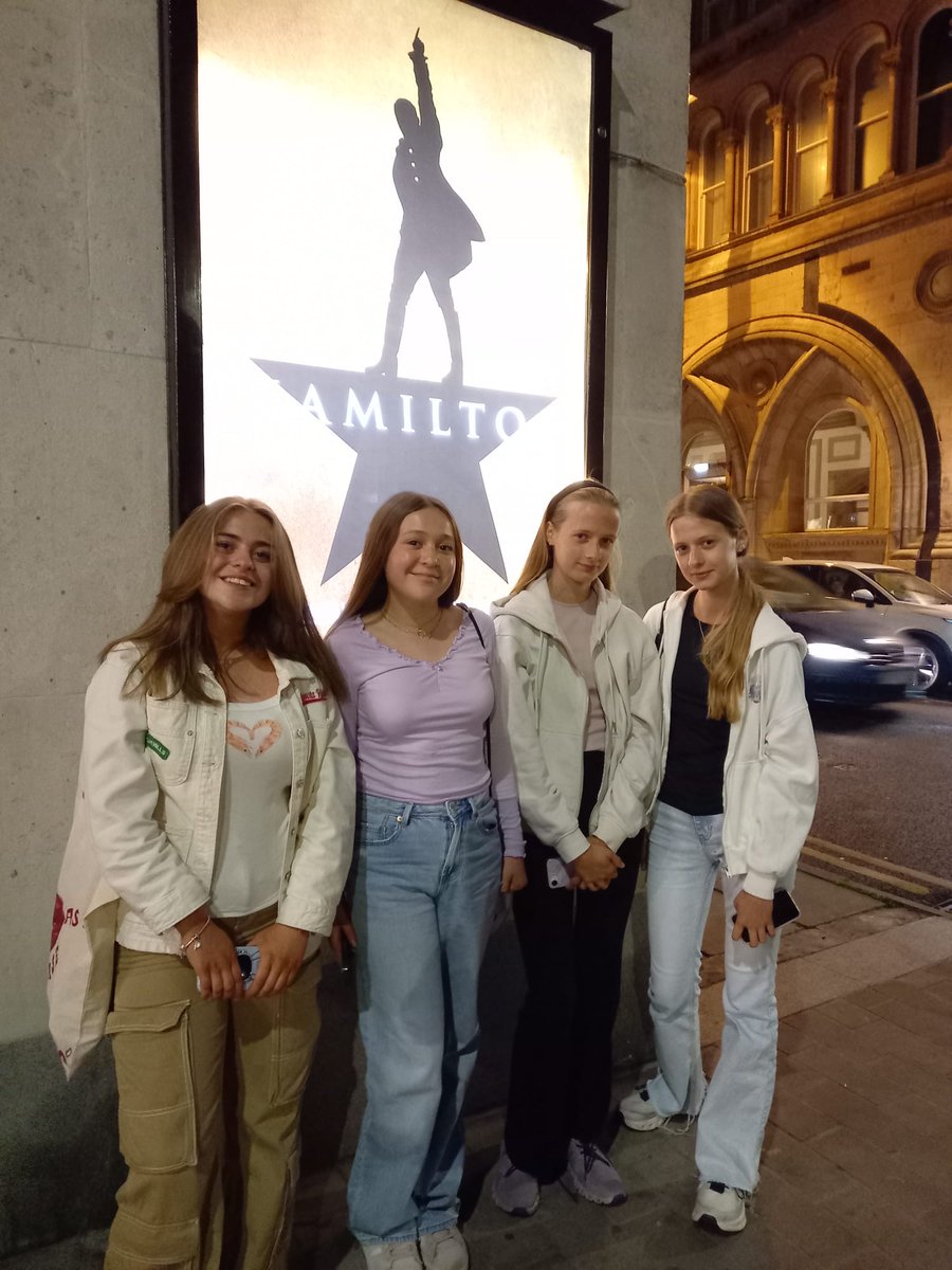 Liverpool College pupils enjoying a night at the theatre watching #hamilton
