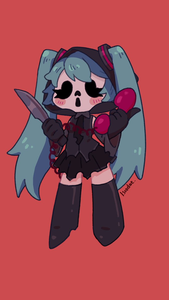 Drawing Miku crossovers is a fun hobby ✨

#miku #HatsuneMiku #fanart #vocaloid #ghostface #chibi