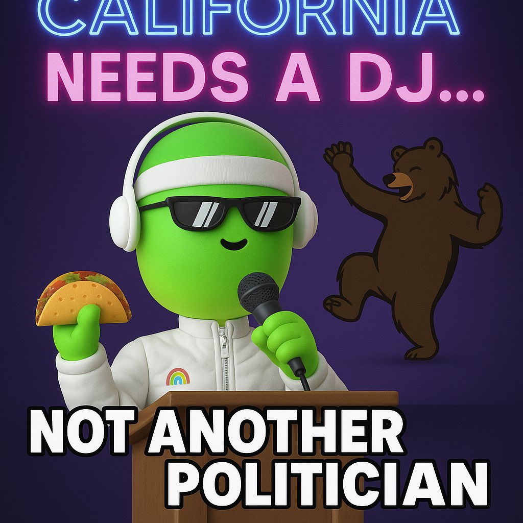 beniswiftdj's tweet photo. @RobManess God bless you and your queen, Rob. True love always shines brighter than hate.
By the way—I’m running for Cali governor.
Because California doesn’t need another politician…
It needs a DJ.

#MCRA #MakeCaliRaveAgain #BeSwiftForGovernor #RespectLove https://t.co/3175qubl2p