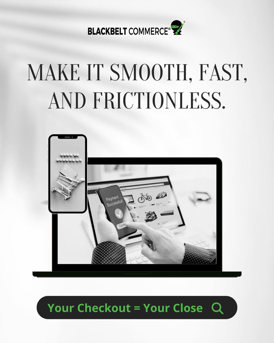 BBCommerce2017's tweet image. 🚨 Feature Highlight: Custom checkout = better conversions.
✅ Add upsells
✅ Tiered shipping
✅ Trust badges
✅ Streamlined fields
On Shopify Plus? We go deeper.
📩 Want a high-converting checkout? Let’s build it.
#CustomCheckout #BlackbeltCommerce #ShopifyExperts