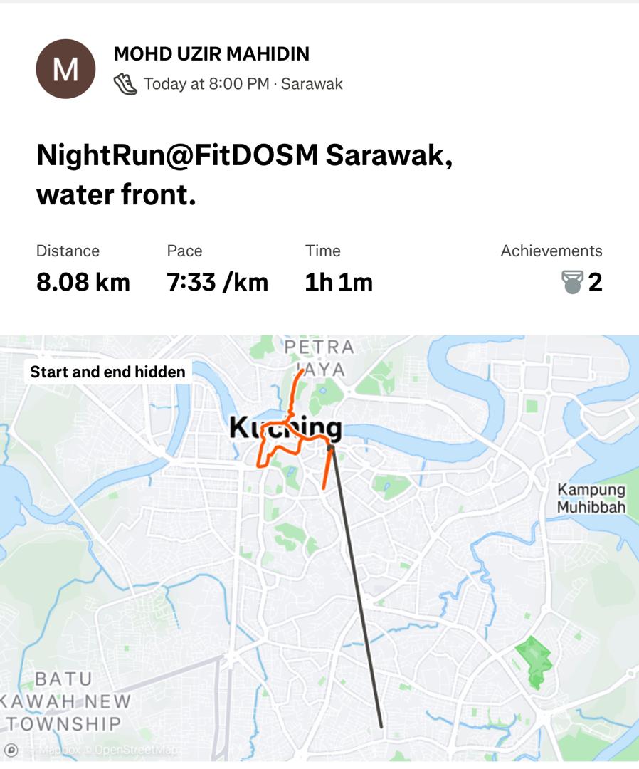 Dr_Uzir's tweet photo. Alhamdulillah, jogging malam bersama pelari @DOSM_Sarawak di sekitar Dataran Waterfront Kuching.
#FitDOSM
#StatsMalaysia
#StatistikNadiKehidupan
#StatistikSegalanyaPasti
#MyASEAN2025
#ASEANMalaysia2025
#KepengerusianASEANMalaysia2025
#BanciPertanian2024
#KPDOSM https://t.co/1XSWDW0VNd