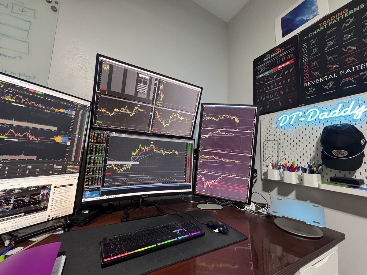 DayTradinDaddy's tweet photo. My trading setup. Light or dark mode depending on the vibe. @TopstepTV #powerhour #fastmarkets https://t.co/CfPM5D0bzI
