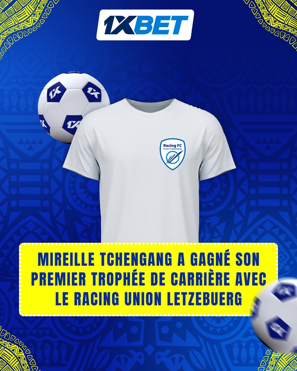 1xbet_cm's tweet photo. 🇨🇲✨Mireille Tchengang et le Racing Union Letzebuerg sont sacrées championnes du Luxembourg !
L'internationale camerounaise célèbre son tout premier titre professionnel 🙌
Partage pour célébrer l'excellence camerounaise sur la grande scène 🏆🌍
#1xBet #Cameroun #RacingUnion https://t.co/Bt26QXQhPF