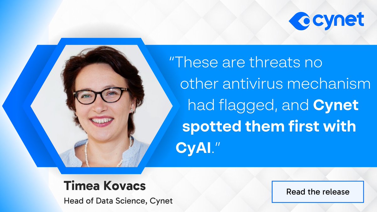 Cynet (@cynet360) on Twitter photo ๐๐ฎ๐ฌ๐ญ ๐๐ง๐ง๐จ๐ฎ๐ง๐๐๐ ๐ข
 
A major update to CyAI (Cynetโs #AI engine) is ๐๐ก๐ง๐๐๐๐ฎ ๐ถ๐ฑ๐ฒ๐ป๐๐ถ๐ณ๐๐ถ๐ป๐ด ๐ป๐ฒ๐ ๐๐ต๐ฟ๐ฒ๐ฎ๐๐ in the wild. 
  
Details & detection advantages โ cynet.com/companynews/cyโฆ ๐๐ฎ๐ฌ๐ญ ๐๐ง๐ง๐จ๐ฎ๐ง๐๐๐ ๐ข
 
A major update to CyAI (Cynetโs #AI engine) is ๐๐ก๐ง๐๐๐๐ฎ ๐ถ๐ฑ๐ฒ๐ป๐๐ถ๐ณ๐๐ถ๐ป๐ด ๐ป๐ฒ๐ ๐๐ต๐ฟ๐ฒ๐ฎ๐๐ in the wild. 
  
Details & detection advantages โ cynet.com/companynews/cyโฆ