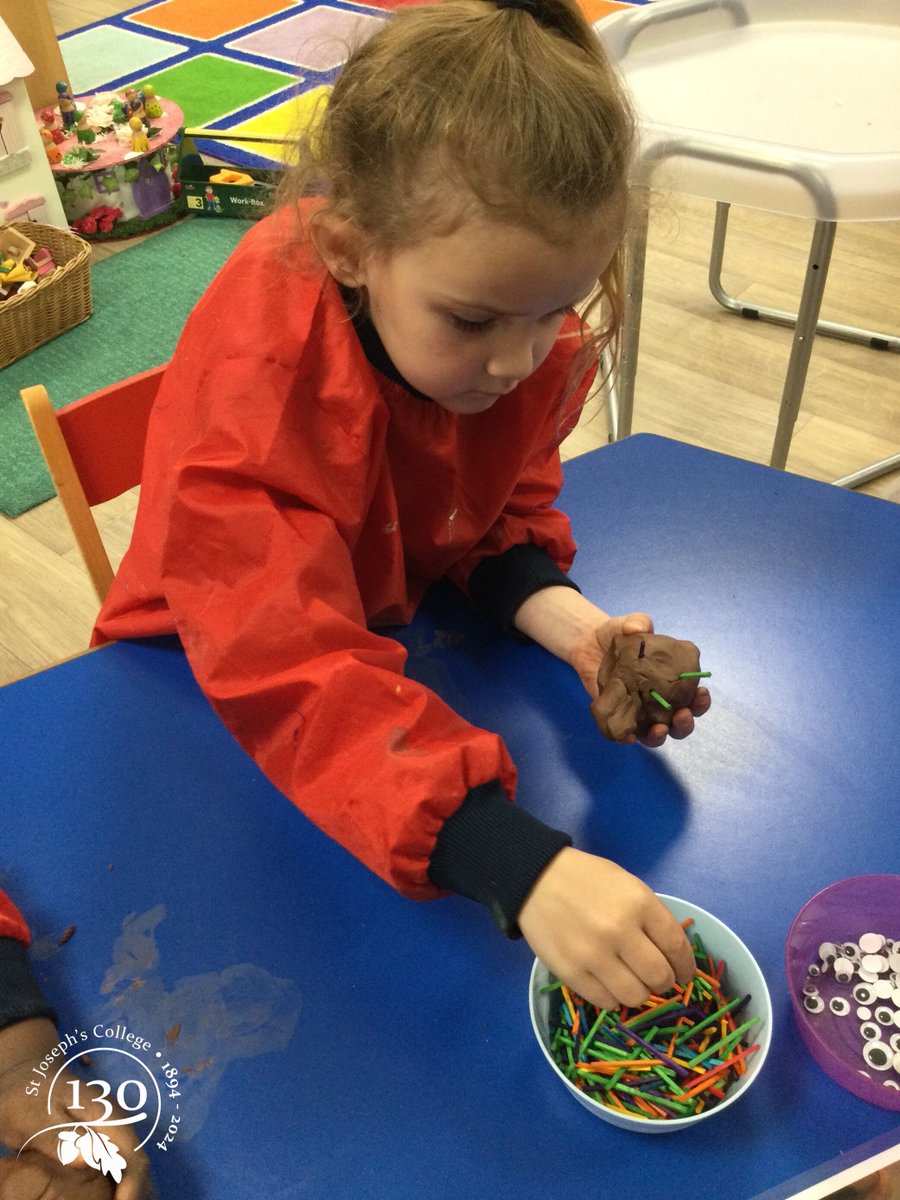 sjcrmain's tweet image. Reception celebrated Hedgehog awareness week recently. They learnt about how to keep hedgehogs safe and then made posters to teach others. They made their own clay hedgehogs and enjoyed playing with the mini hedgehogs in the small world area. 
#SJCRCommunication #LearnThroughPlay