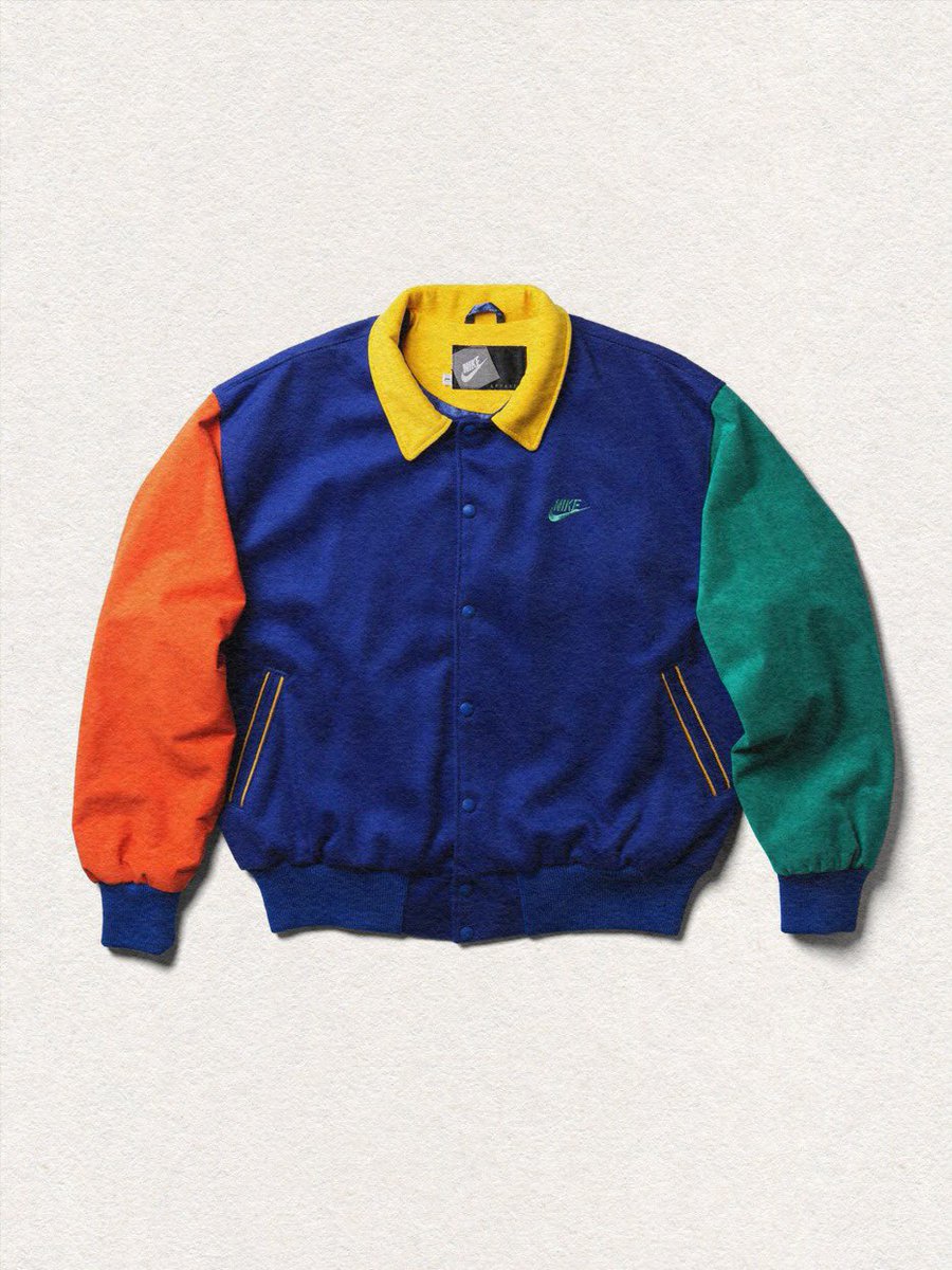 LadePlatinum's tweet photo. 1992 Nike “Mint Condition” Suede Jacket

this was specifically made for members of the r&amp;b band of the same name 

from my archive https://t.co/zEqp1lCCTD