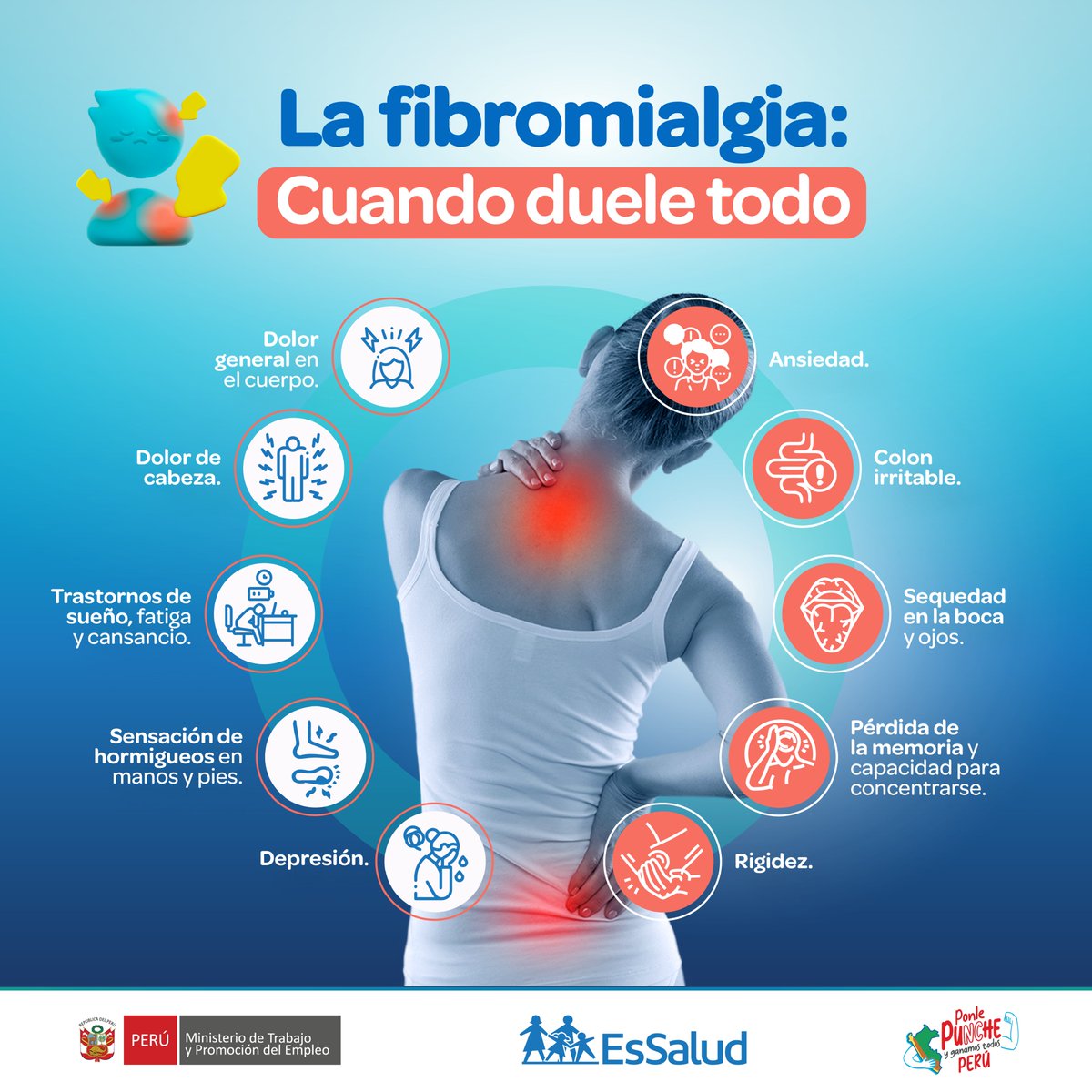 EsSaludPeru's tweet photo. 😖 ¿Te duele todo y no sabes por qué?
🧠 La fibromialgia no solo afecta el cuerpo, también tu mente.
Descubre sus síntomas y cómo detectarla a tiempo. 👇 https://t.co/n91PqrBxaM