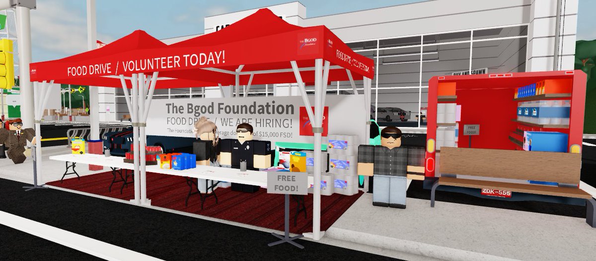 Food Drive on Redwood BLVD yesterday by The Bgod Foundation! #ROBLOX <a href="/FedoraMasterB98/">FedoraMasterB98</a>