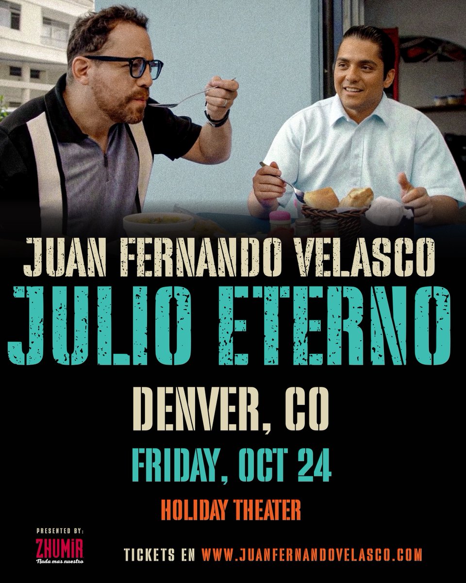 juan fernando velasco’s julio eterno tour brings new life to the legacy of julio jamarillo, one of latin america’s greatest romantic voices, through a fusion of classic duets and originals from juan’s own discography 👀🎙️ live at holiday theater on friday, oct 24