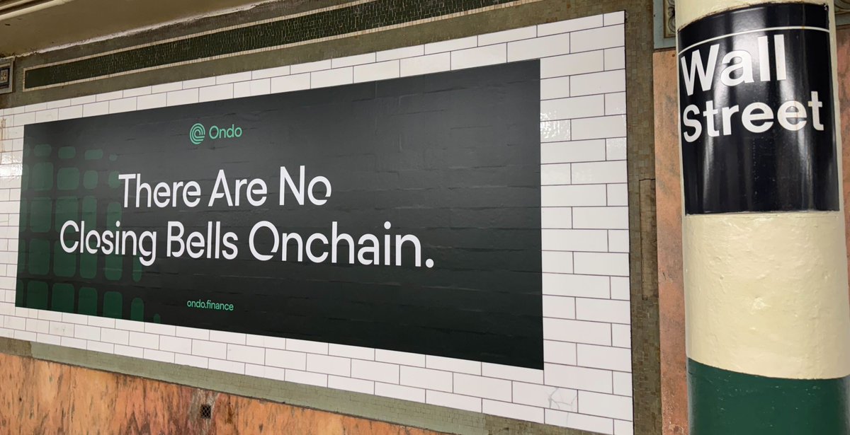 There are no closing bells onchain.

Ondo has arrived at the forefront of financial innovation, and now, at Wall Street station.

As Digital Assets Week kicks off in NYC, the world is watching as the US embraces digital assets, with Ondo helping define the industry's future.