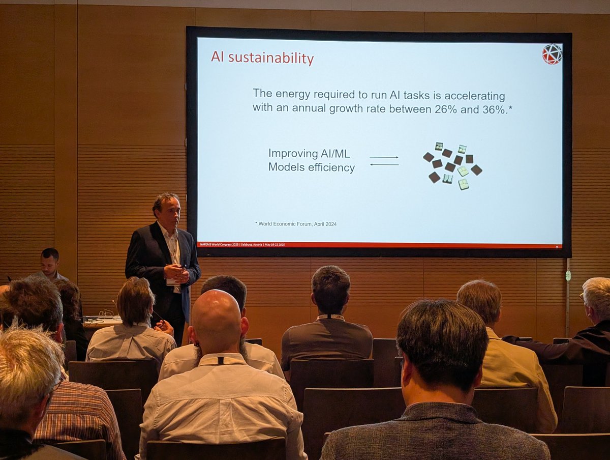 What's going on at #NAFEMS right now?
Here's our modeFRONTIER Product Manager - Danilo Di Stefano talking about #AI sustainability in engineering design optimization.