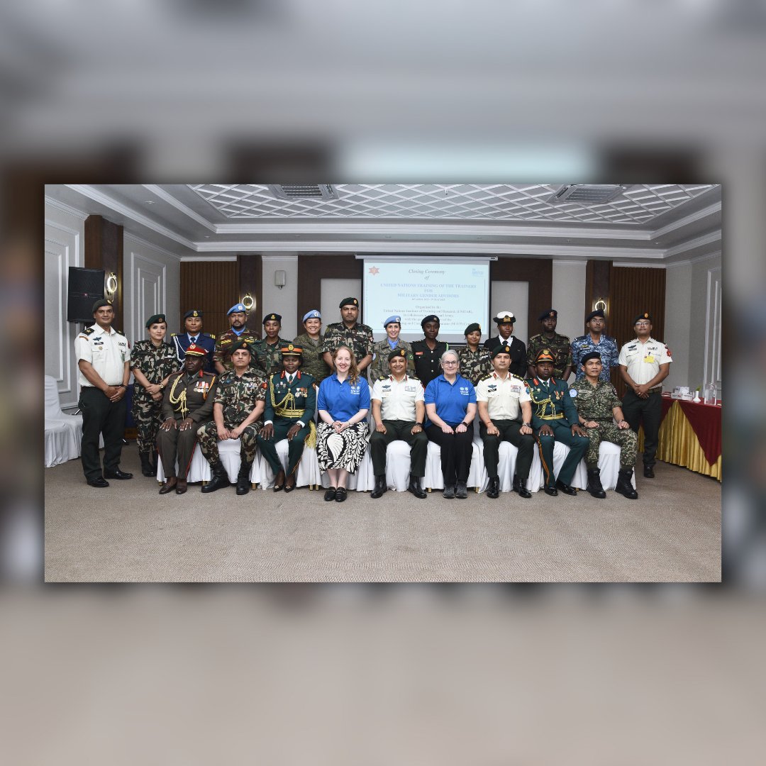 UNITAR's tweet photo. Military Gender Advisors (#MGAs) in Nepal completed their Training of Trainers. From learners to facilitators, they’re ready to lead gender-sensitive peacekeeping!
Thanks to @NationalDefence & Nepal for their support! https://t.co/alRUTk4TLh