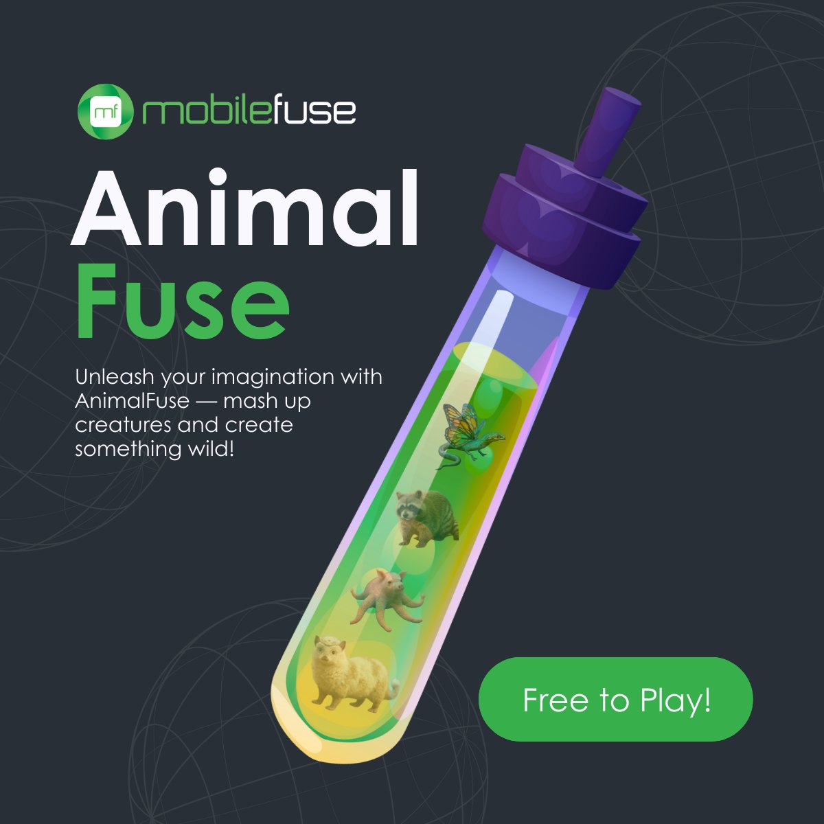 Meet AnimalFuse, our newest game where imagination runs wild!

Create hilarious animal combos and share your craziest creatures with us.

🎮 Play now: aigame.mobilefuse.com/play/