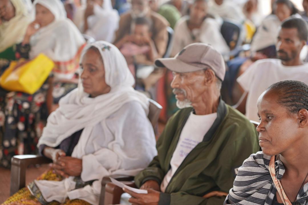 USEmbassyAddis's tweet photo. U.S. humanitarian assistance to #Ethiopia is transforming, but it is not ending.  Far from it—the United States continues to be the largest donor of humanitarian assistance to Ethiopia.  That is why U.S. Ambassador Massinga visited Shire, #Tigray Region, on May 20, 2025.  Ambassador Massinga witnessed distribution of U.S. humanitarian assistance first-hand and spoke to IDPs in two different camps. It is imperative that IDPs return home.