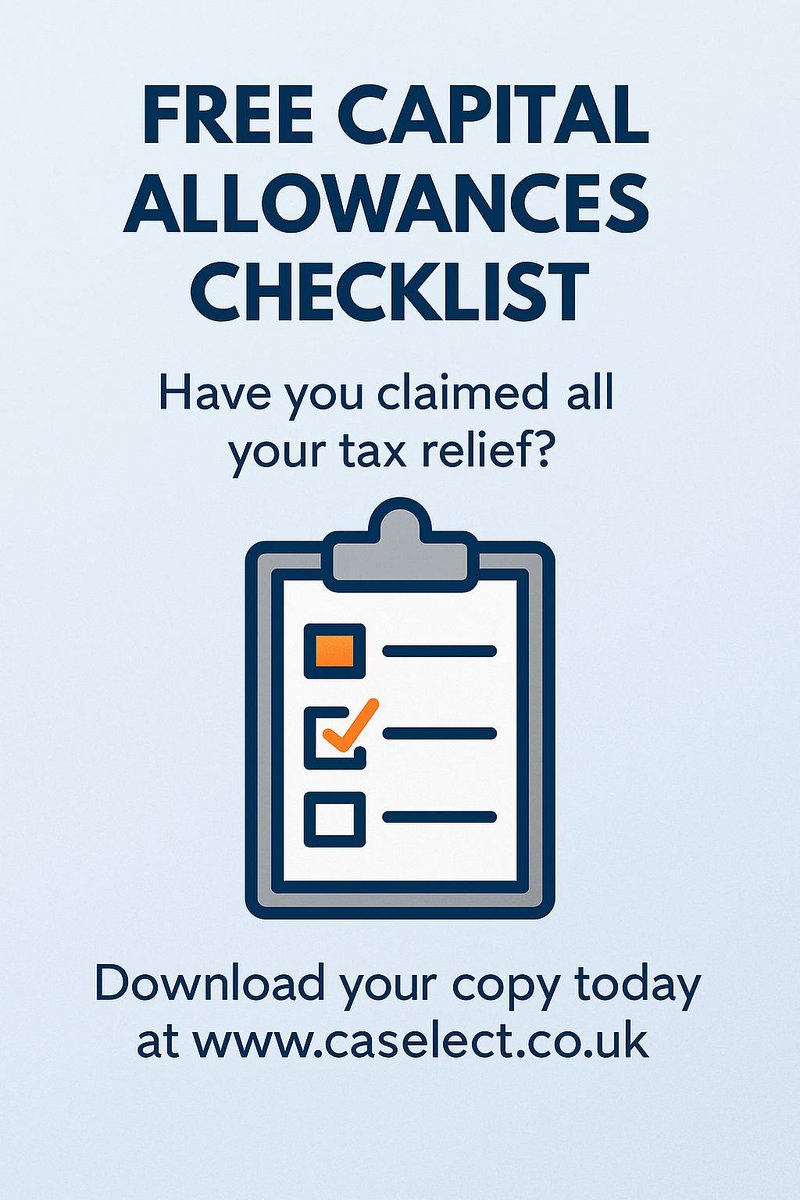 CASelect's tweet photo. Claimed all your tax relief? Maybe not.
We've made a FREE checklist to help you spot missed capital allowances in your property.

📥 Grab your copy at https://t.co/t4gdgNFoj9
#TaxRelief #CapitalAllowances #UKBusiness #CommercialProperty https://t.co/G310fabCEY