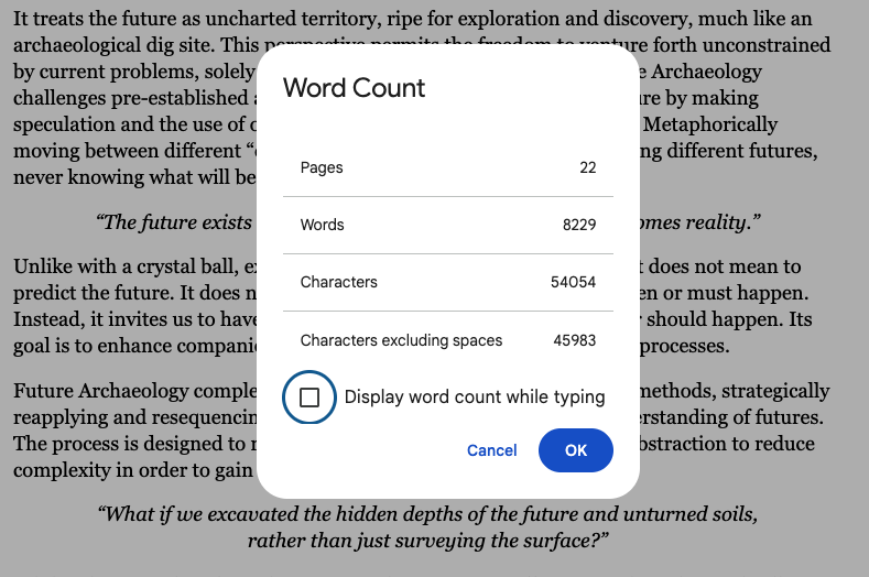 How hopeful should I be that AI will help me in compressing the first version of my (hopefully soon to be released) paper on Future Archaeology from 22 pages 😱 to something more digestible?

Let me know. Curious about your thoughts.

Or would you rather prefer to read 20+ pages?