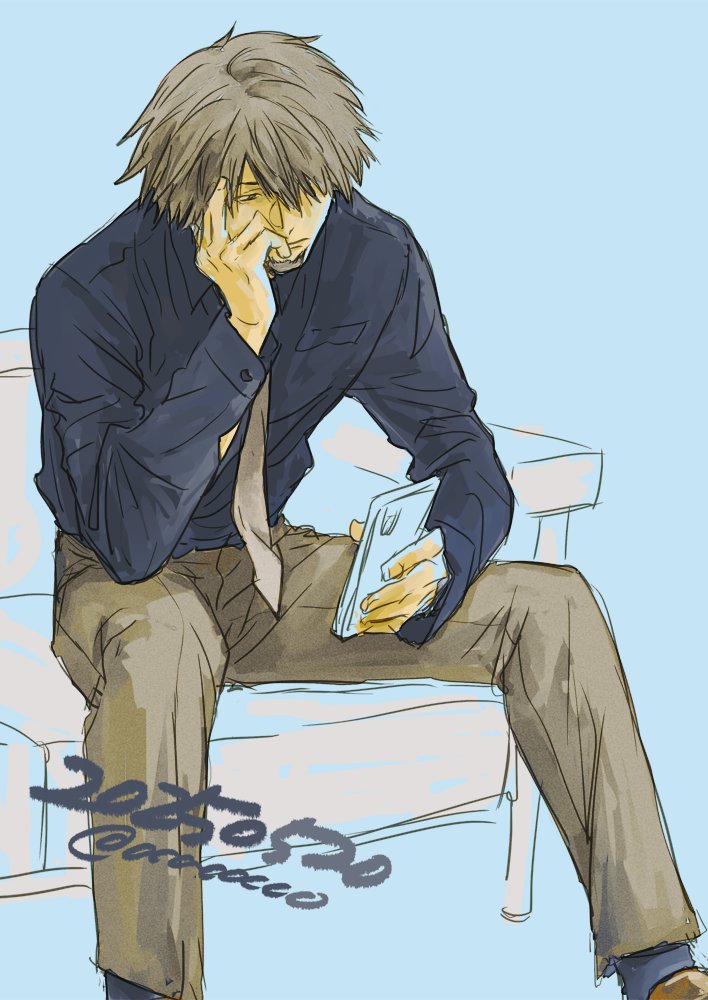 「服部先生昼休み終わりますよ#毎日一銀 」|あかこのイラスト