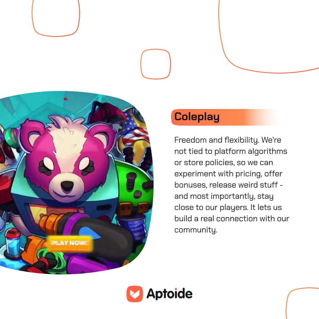 💬 What do developers gain from alternative distribution? From creative freedom to broader reach and smarter monetization strategies, studios like Coleplay, JoyNet Games, and Moonton are embracing platforms like <a href="/Aptoide/">Aptoide</a> to grow beyond the traditional app store model.