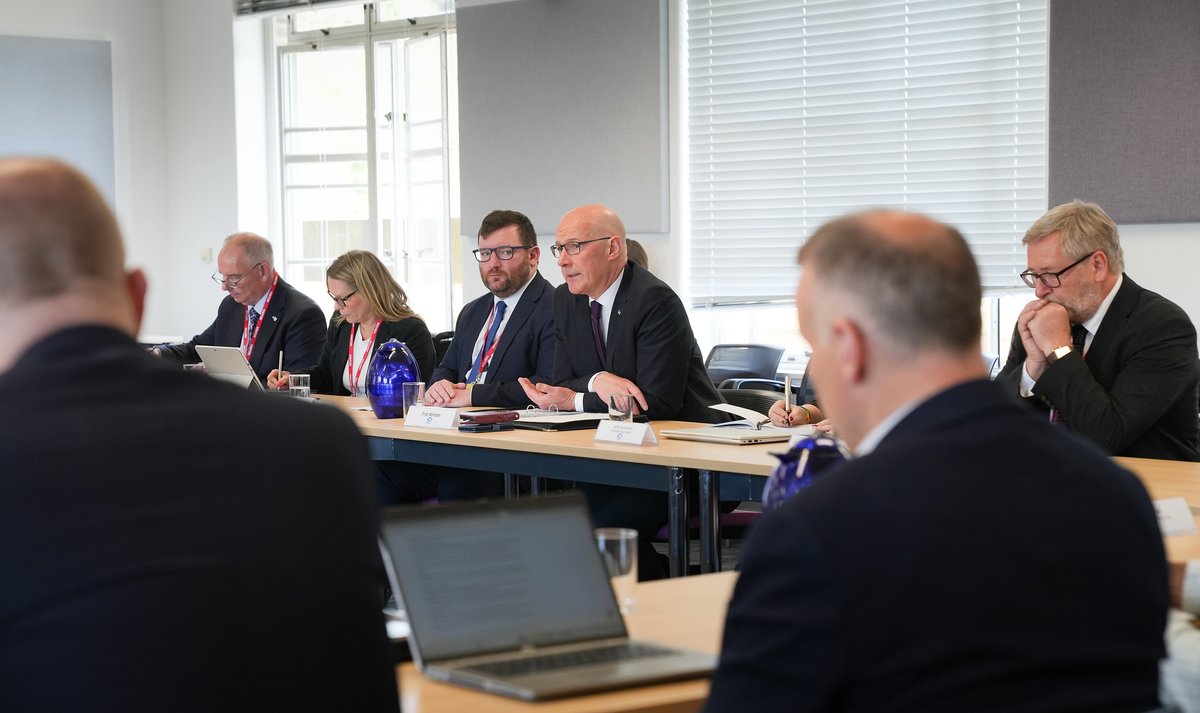 First Minister (@scotgovfm) on Twitter photo Migrants make a huge contribution to Scotland, so we need a migration system that meets Scotland’s needs.
First Minister <a href="/JohnSwinney/">John Swinney</a> met social care, education, rural, tourism, business and local government representatives to discuss UK Government proposals to cut immigration. Migrants make a huge contribution to Scotland, so we need a migration system that meets Scotland’s needs.
First Minister <a href="/JohnSwinney/">John Swinney</a> met social care, education, rural, tourism, business and local government representatives to discuss UK Government proposals to cut immigration.