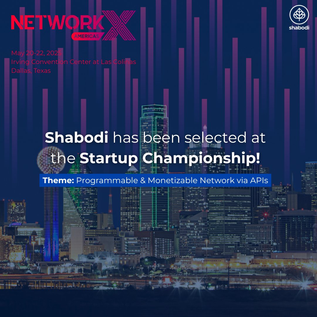 We're excited to have been selected to present at the Network X Americas Startup Championship! 🎉

Our mission to empower Communication Service Providers (CSPs) with intelligent, programmable networks through Shabodi NetAware continues to gain momentum—and this selection is a