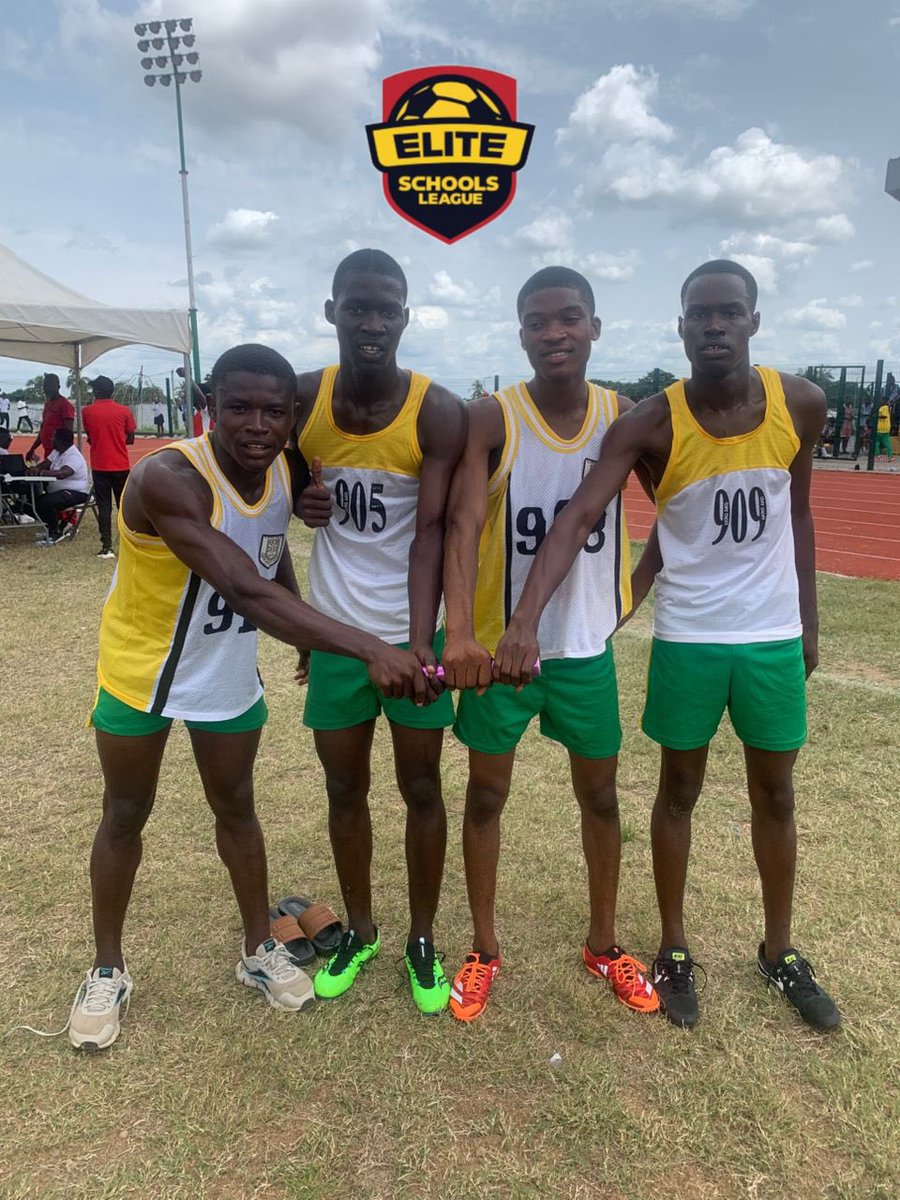 EliteSchsLeague's tweet photo. Day 2- 2025 Eastern Region Second Cycle Schools Athletics Zone IV:
GOLD 🥇
YILO KROBO boys win the 4x200m final relay.
#ERgames | #schoolstars | #wconsult https://t.co/bYH5M0948s
