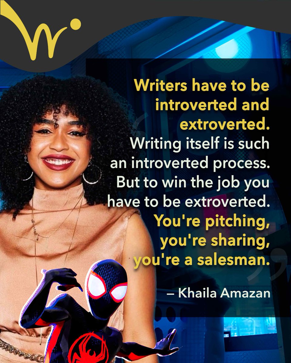 pietroschito's tweet image. Khaila Amazan is a screenwriter and the brilliant mind behind the short film "The Spider Within: A Spider-Verse Story.” #Khailaamazan #TheSpiderWithinASpiderverseStory #WriteForAnimation
Head over to our YOUTUBE channel to see our full interview with Khaila, where he shares what…