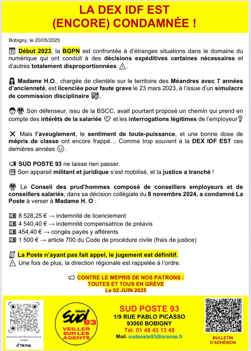 LA DEX IDF EST
(ENCORE) CONDAMNÉE !