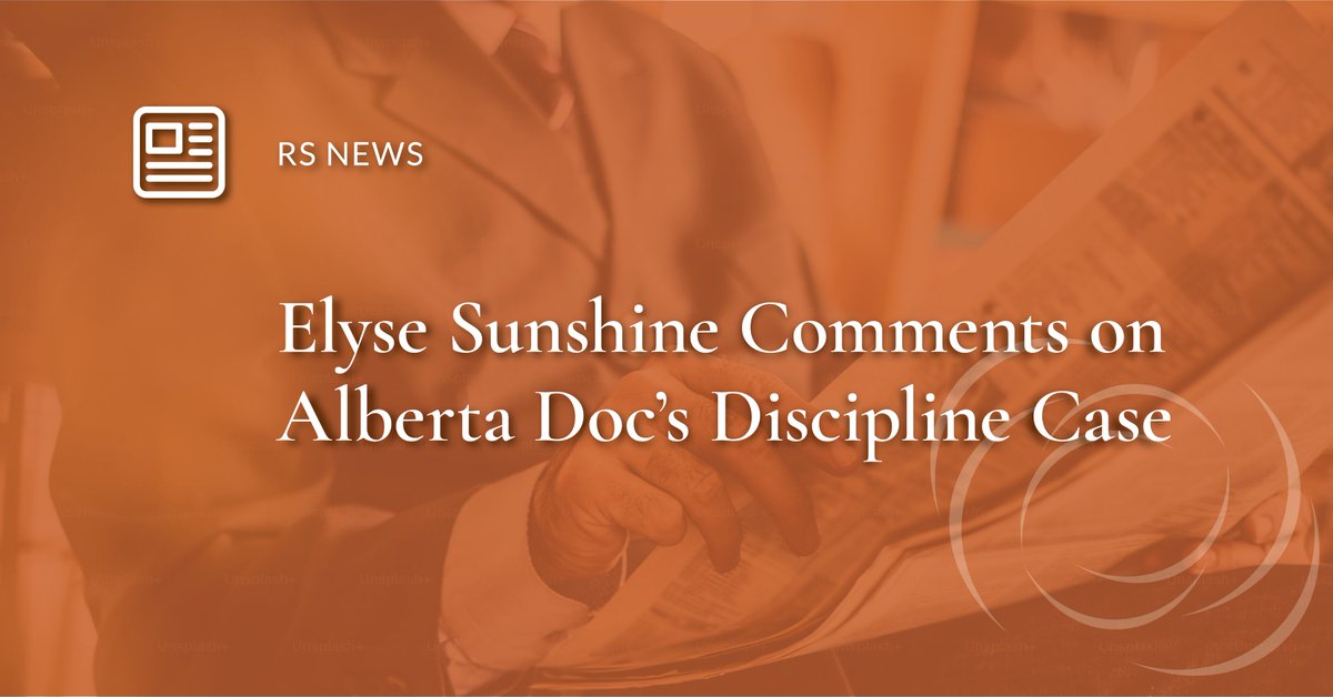 Elyse Sunshine was interviewed as part of a story about an Alberta doctor who, after being sanctioned by his regulator for spreading misinformation relating to vaccines, has allegedly continued to post on the subject. Read the story here: thetyee.ca/News/2025/05/1…