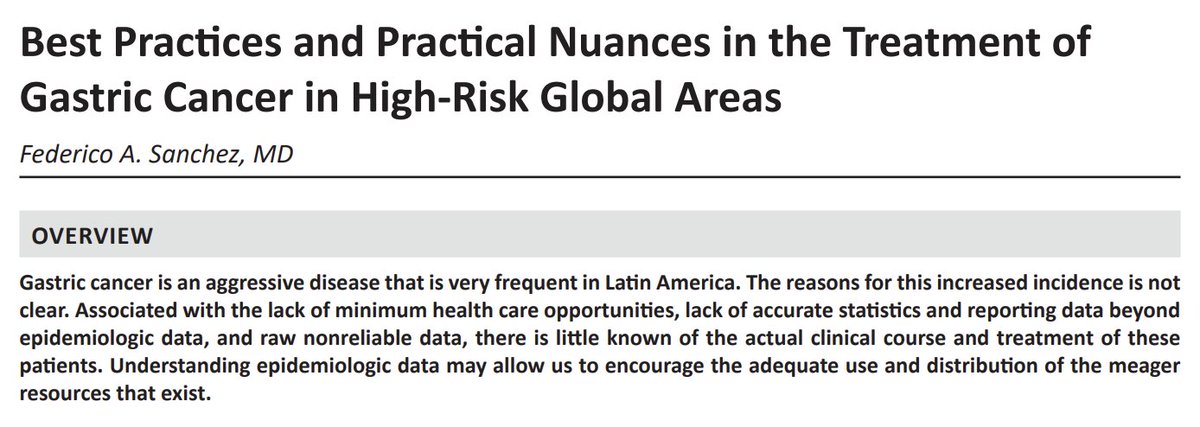 mtmdphd's tweet image. Best Practices and Practical Nuances in the Treatment of Gastric Cancer in High-Risk Global Areas [Oct 29, 2018] Federico A. Sanchez @licosan11 ow.ly/SPiJ50IGFZO #stcsm #globonc @Aurora_Cancer