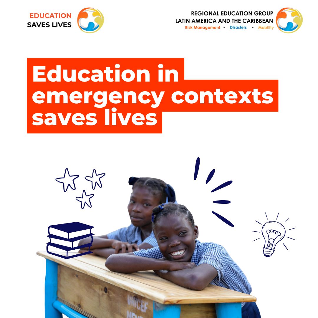GREducacionLAC (@greducacionlac) on Twitter photo 📚 La educación en contexto de emergencias salva vidas 🛟.
👧🏼👦🏾 Losprotege a largo plazo ⏳, ya que los niños, niñas y adolescentes se mantienen física 💪 y mentalmente 🧠 seguros 🛡️ durante una crisis .
#LaEducaciónSalvaVidas #EiE #GRELAC
<a href="/uniceflac/">UNICEF Latin America</a> <a href="/INEEtweets/">INEE</a> <a href="/SaveChildrenLAC/">Save the Children LAC</a> 📚 La educación en contexto de emergencias salva vidas 🛟.
👧🏼👦🏾 Losprotege a largo plazo ⏳, ya que los niños, niñas y adolescentes se mantienen física 💪 y mentalmente 🧠 seguros 🛡️ durante una crisis .
#LaEducaciónSalvaVidas #EiE #GRELAC
<a href="/uniceflac/">UNICEF Latin America</a> <a href="/INEEtweets/">INEE</a> <a href="/SaveChildrenLAC/">Save the Children LAC</a>
