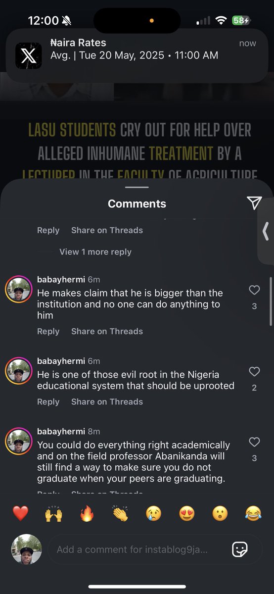 babayhermi_'s tweet image. Thread: The Tyranny of Prof. O.T.F. Abanikannda in LASU’s School of Agriculture 
1.In 2019/2020, Professor O.T.F. Abanikannda became the Dean of the School of Agriculture at LASU (Epe campus). Since then, his leadership has not only stifled academic growth — it…