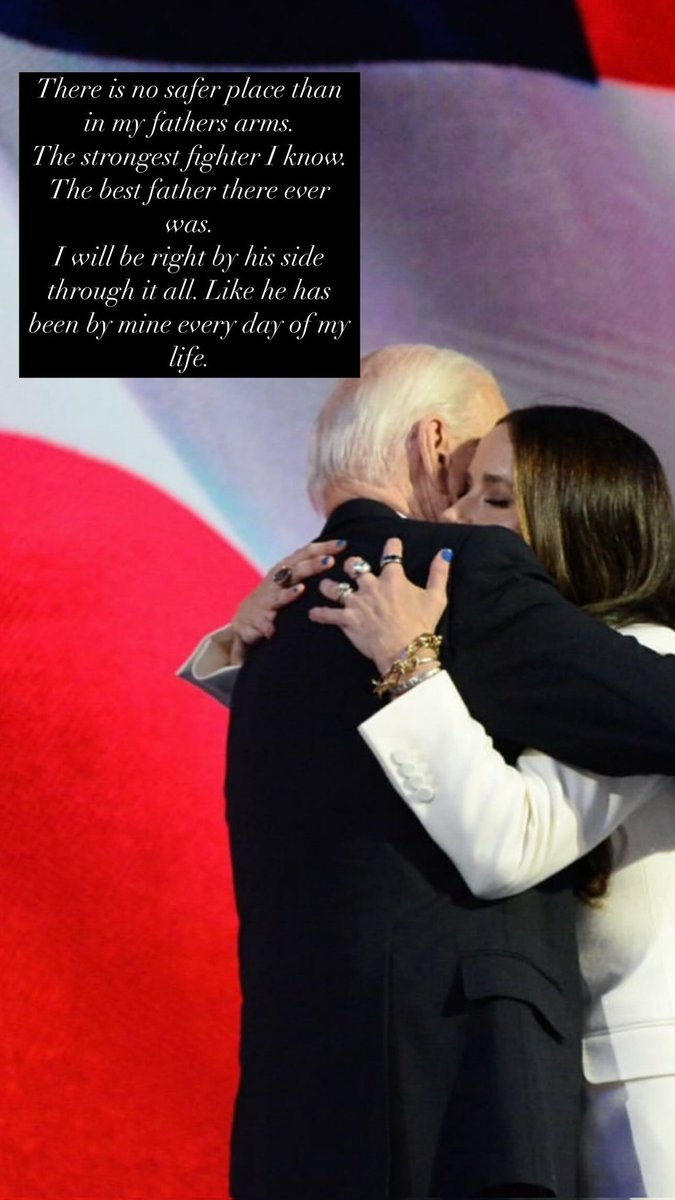 ChrisDJackson's tweet photo. 📸 Ashley Biden just now on IG:

“There is no safer place than in my father’s arms. The best father there ever was. I will be right by his side through it all. Like he has been by mine every day of my life.”

♥️ https://t.co/KEJ2PY5LVS