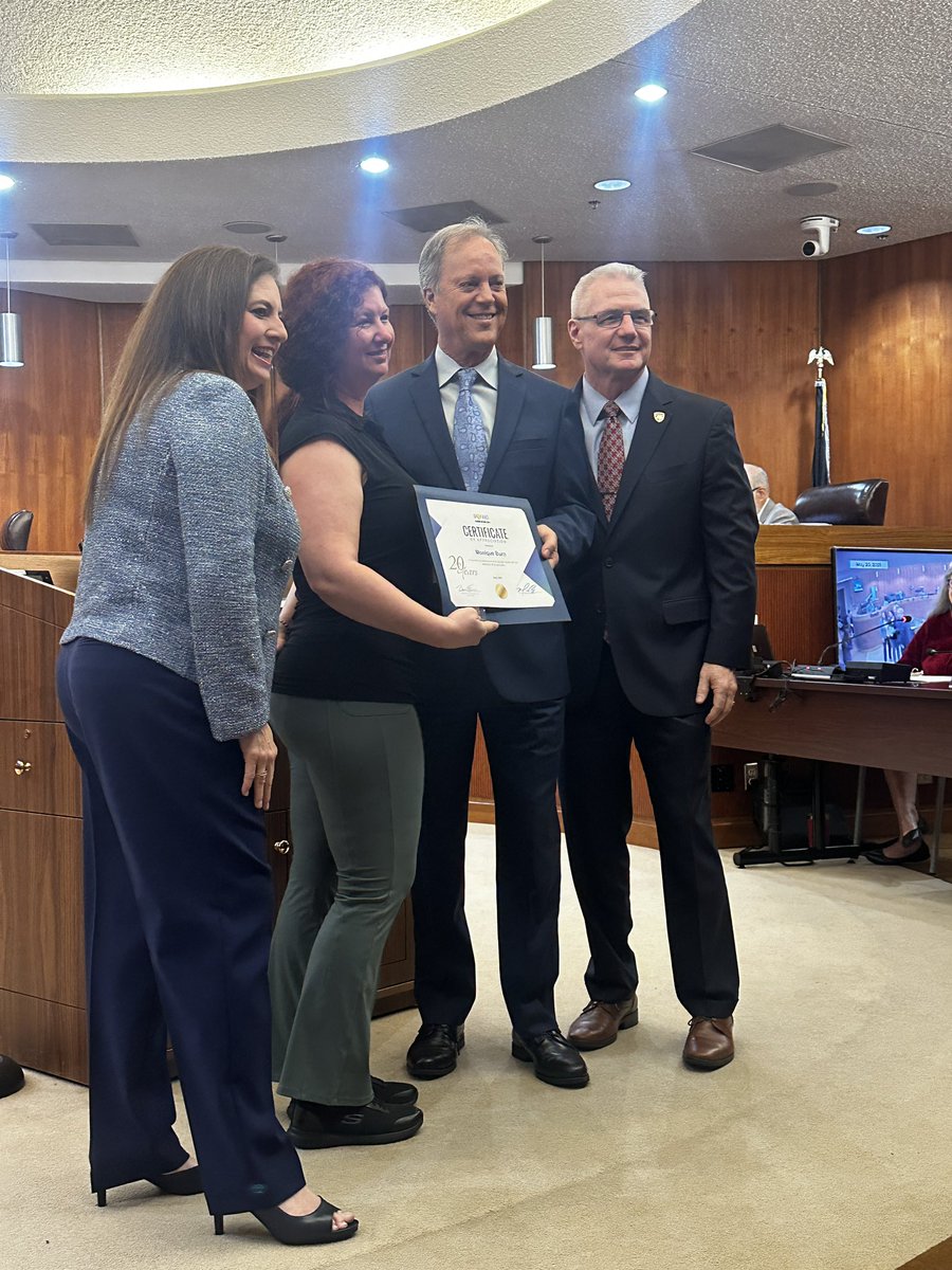 Broward Commissioners recognizing employees today who have served residents for 20 or more years.  “We have great employees and we truly appreciate all that they do,” says Mayor <a href="/beamfurr/">Beam</a>   Thank you for your service!