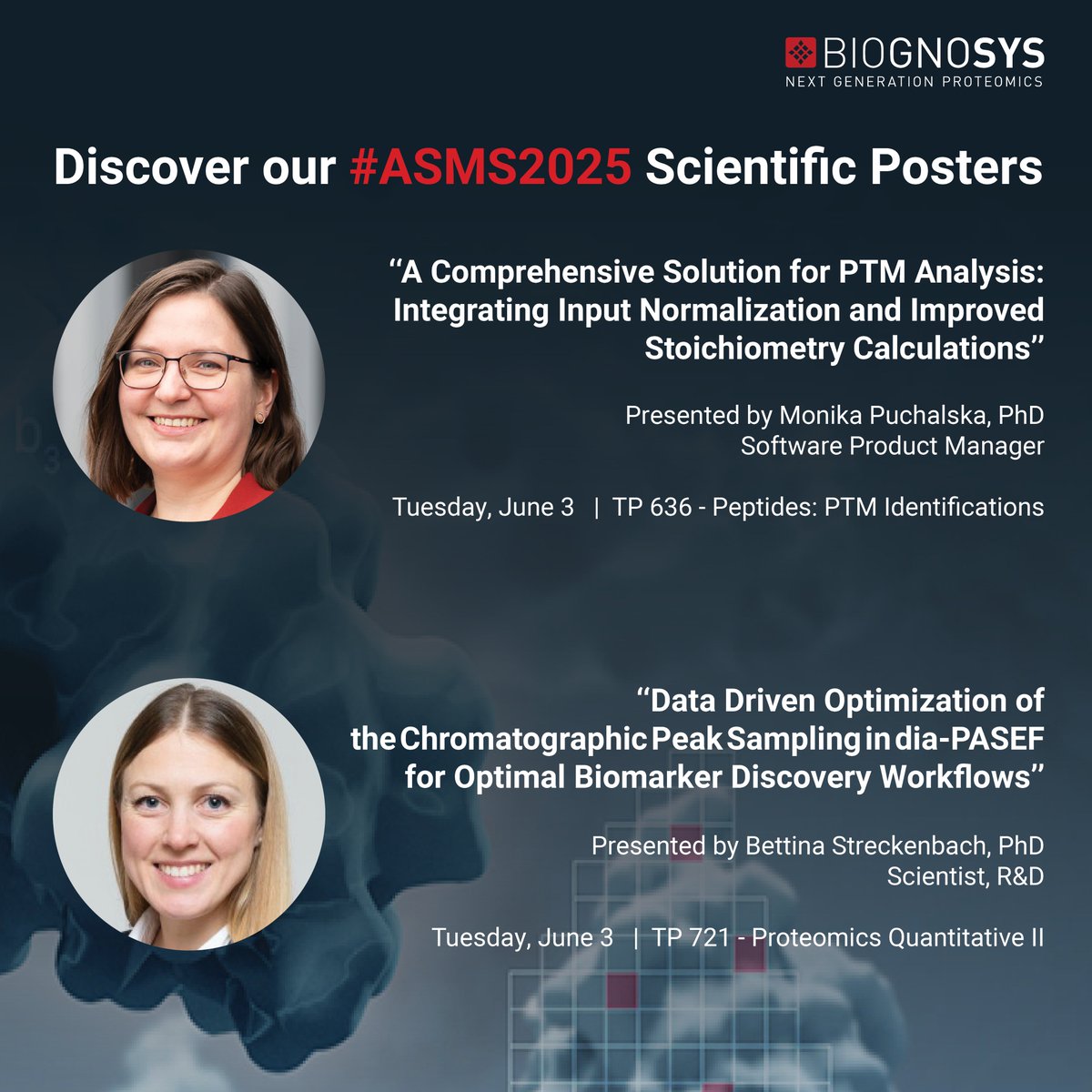 biognosys's tweet photo. 🎯 Using #Spectronaut or curious about what's new? Make sure to add our must-see posters to your #ASMS2025 planner!
Whether you're deep into #DIA or just exploring, our latest features and innovations are making waves. 🌊✨
Learn more:
https://t.co/ARn1HxfxpQ https://t.co/h9qc9972b6