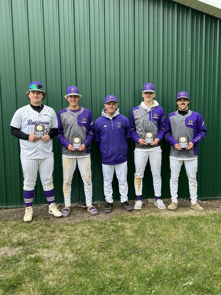 Congratulations to our Bottineau athletes who were recognized as All-Region players:
Kaden Bristol
Tukker Fedje
Rowan Cheshire 
Emerson Marum

Also, Congratulations to coach Zach Keller on being named Region 5 Coach of the Year.