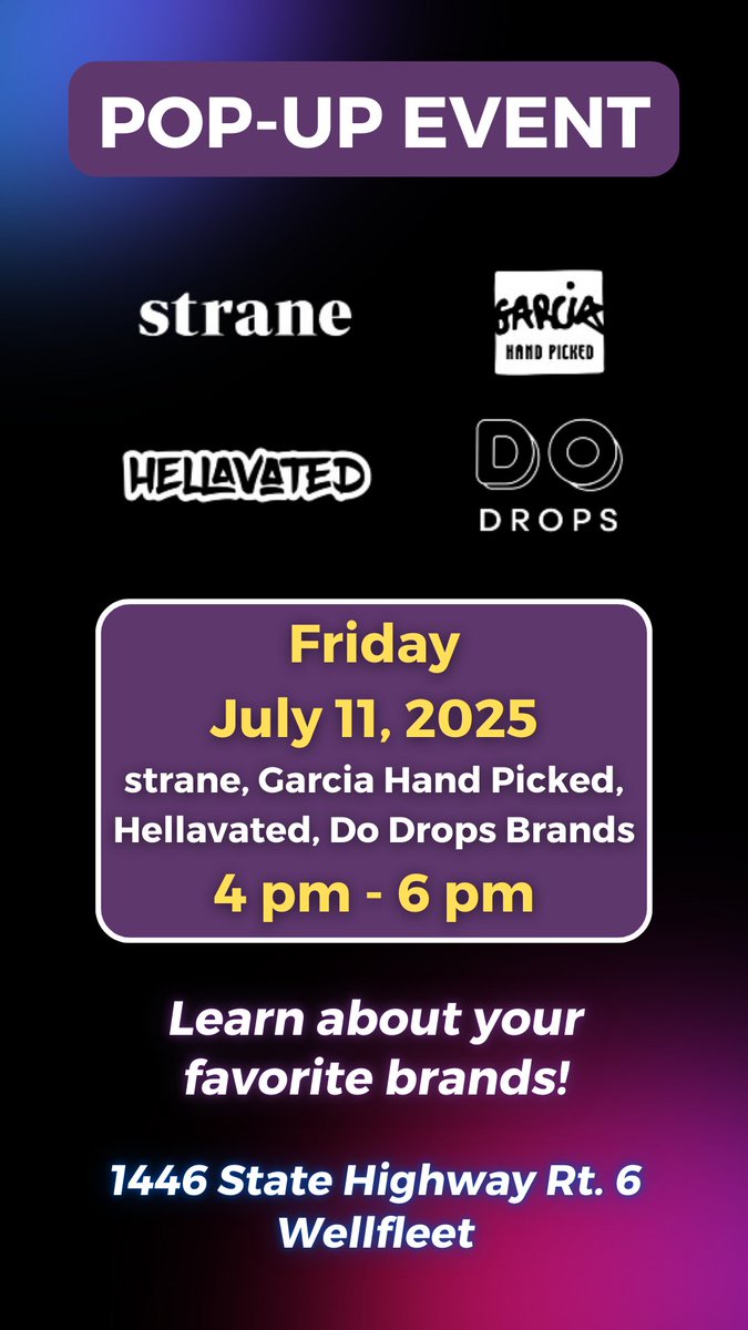 Holistic Pop-Up Event on Friday July 11, 2025 from 4pm - 6pm. Learn about your favorite brands.

Please Consume Responsibly. May cause impairment and may be habit-forming. For use by adults over 21. Keep out of reach of children.