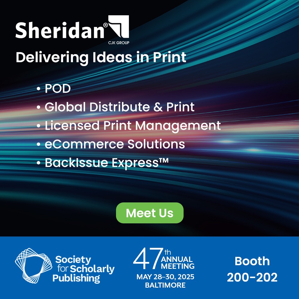 Sheridan is excited to join our sister company @KWGlobalLtd at #SSP2025. As proud Diamond Sponsors, we invite you to visit us and discover quality book &amp; journal printing, versatile on-demand options, sustainable global distribution, central print management solutions, and more.