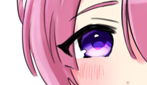 ほっぺの赤らみ線一生描き続けると思う かわいいので