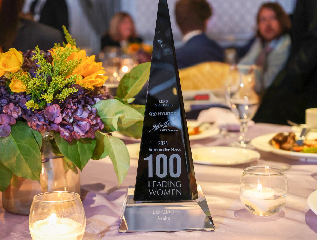 Axalta (@axalta) on Twitter photo Honoring Innovation & Leadership
We're proud to share that Dr. Lei Qiao, Vice President, Global Mobility Technology, has been named one of <a href="/Automotive_News/">Automotive News</a>’ 100 Leading Women in the North American Auto Industry for 2025!
Read more: bit.ly/3H3Yn2D Honoring Innovation & Leadership
We're proud to share that Dr. Lei Qiao, Vice President, Global Mobility Technology, has been named one of <a href="/Automotive_News/">Automotive News</a>’ 100 Leading Women in the North American Auto Industry for 2025!
Read more: bit.ly/3H3Yn2D