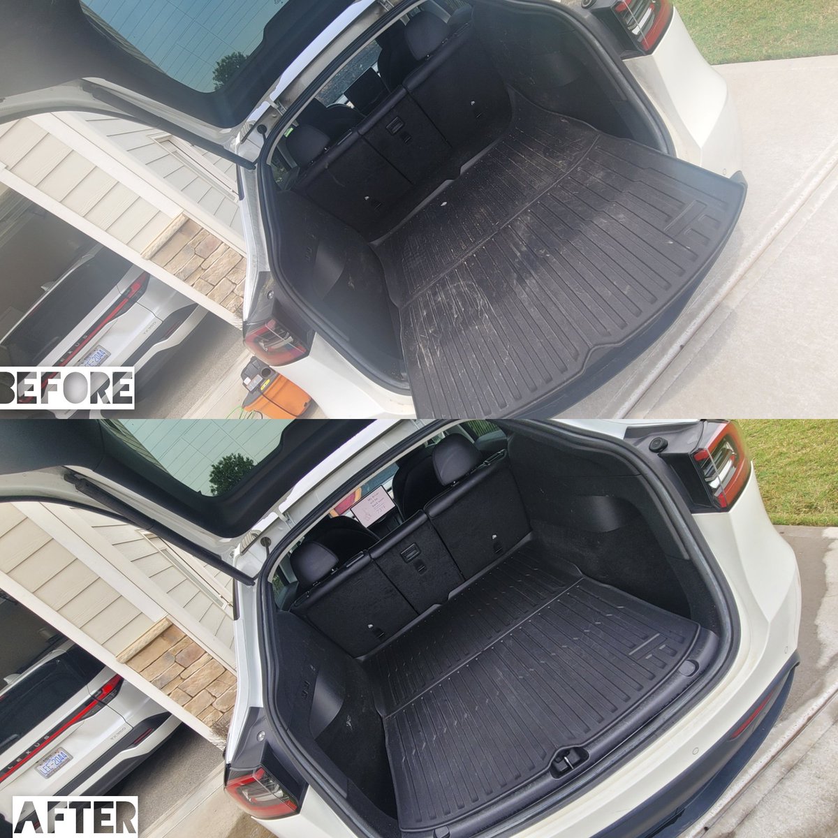 GFCcleaning's tweet photo. We did another full complete detail clean on this 2022 Tesla Modey Y Car. The clients were parents giving the vehicle to their oldest son as a Present. We made them very happy and Brought this Vehicle Back to life. Book with us for all your detailing needs. https://t.co/Qe5YVVann5