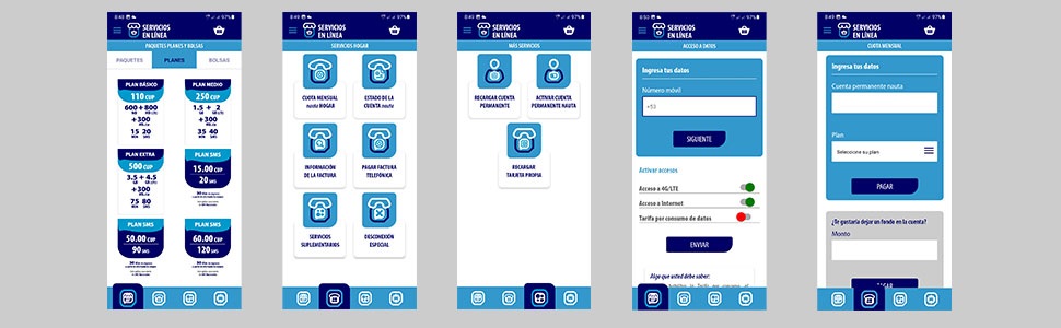Servicios en Línea ¡Con más opciones✅ para gestionar vía web! 😉👏
AHORA puedes:
✳️Servicios Móviles✳️
👉Compra de planes y paquetes
👉Recargas y Micro recargas
👉Activación/Desactivación de tarifa de datos
👉Reseteo de clave de transferencia 
👉Habilitar acceso a Internet